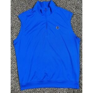 Donald Ross Seminole Golf Club Vest Men's Large Blue 1/4 Zip Pullover
